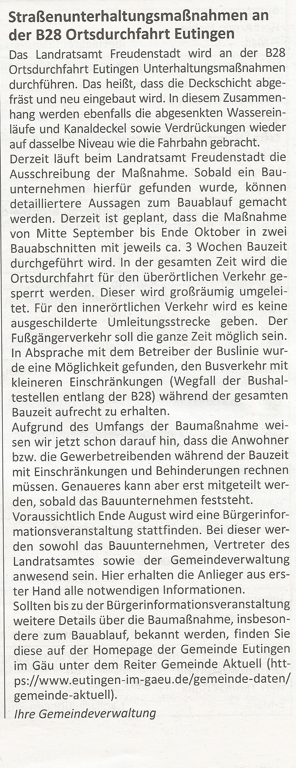 Gemeindeblatt Info 29-Juli-2022